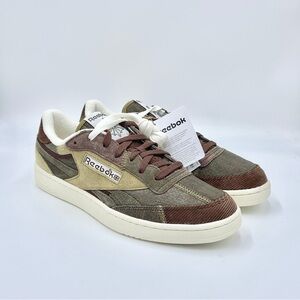 NEW Reebok Club C Revenge Vintage Patchwork Brown Shoe 100228121 Men’s 11 W 12.5